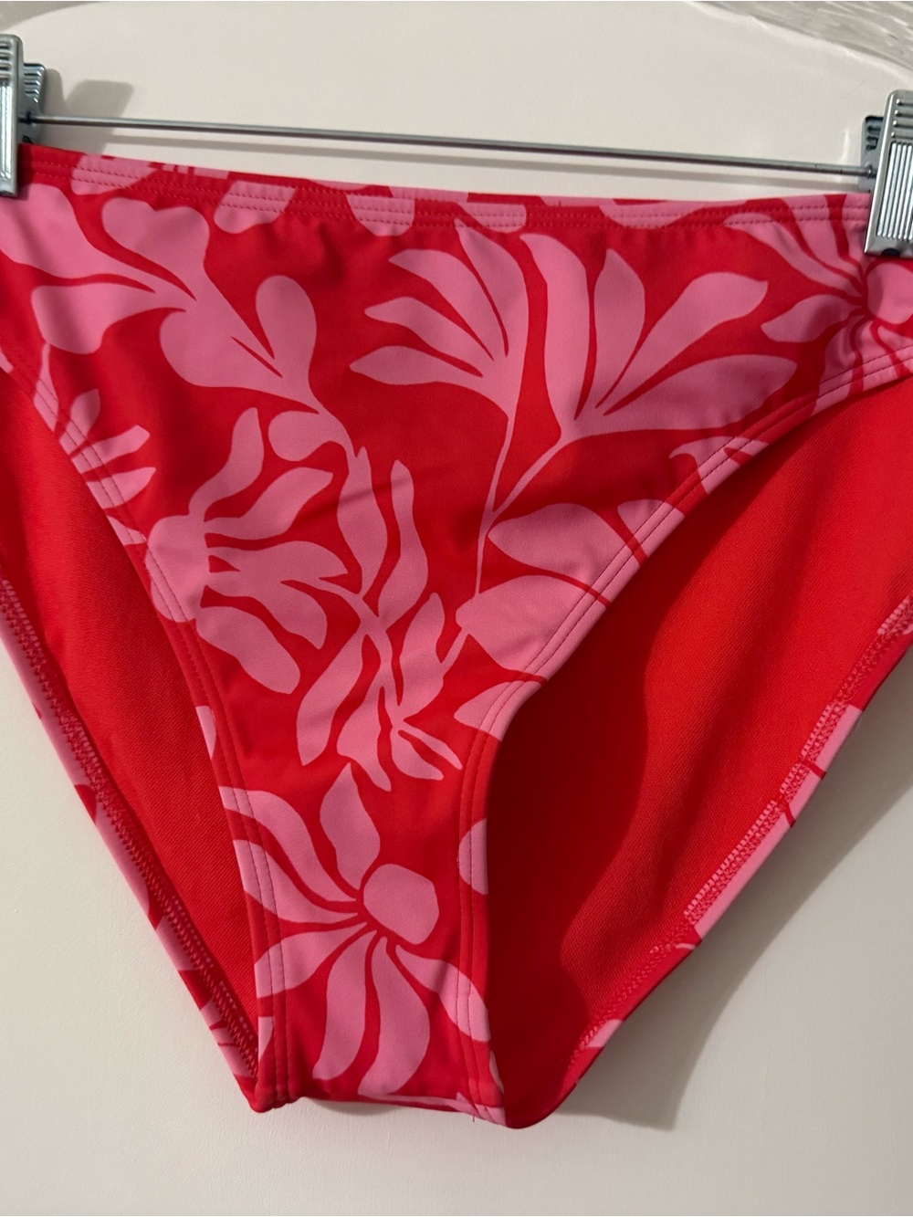 Shade & Shore Red & Pink Floral Bikini Bottom - Women's Swimwear